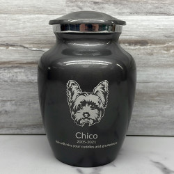 Customer Gallery - Yorkshire Terrier Dog Cremation Urn - Gunmetal Gray