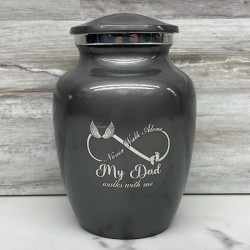 Customer Gallery - My Dad Walks With Me Sharing Urn - Gunmetal Gray