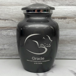 Customer Gallery - Sleeping Cat Cremation Urn - Gunmetal Gray