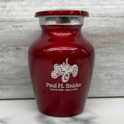 Customer Gallery - Classic Tractor Keepsake Urn - Ruby Red