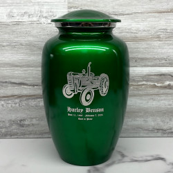 Customer Gallery - Classic Tractor Cremation Urn - Shamrock Green