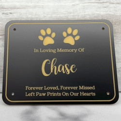 Customer Gallery - DIY Pet Cremation Urn Plate - Black - 3.25" w x 2.5" h