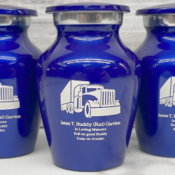 Customer Gallery - Semi Truck Keepsake Urn - Midnight Blue