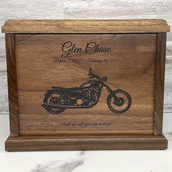 Customer Gallery - Motorcycle Cremation Urn - Signature Walnut