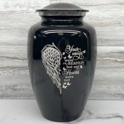 Customer Gallery - Your Wings Were Ready Cremation Urn - Jet Black