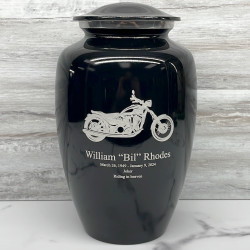 Customer Gallery - Motorcycle Cremation Urn - Jet Black