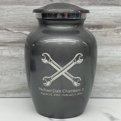 Customer Gallery - Mechanic Wrench Sharing Urn - Gunmetal Gray