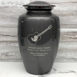 Customer Gallery - Acoustic Guitar Cremation Urn - Gunmetal Gray