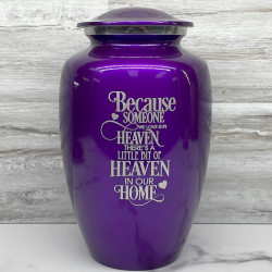 Customer Gallery - Heaven In Our Home Cremation Urn - Purple Luster