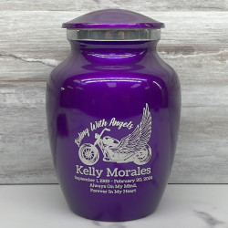 Customer Gallery - Riding with Angels Motorcycle Sharing Urn - Purple Luster