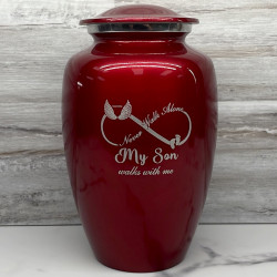 Customer Gallery - My Son Walks With Me Cremation Urn - Ruby Red