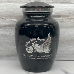 Customer Gallery - Riding with Angels Sharing Urn - Jet Black
