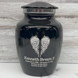 Customer Gallery - Angel Wings Sharing Urn - Jet Black