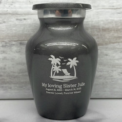 Customer Gallery - Tropical Beach Keepsake Urn - Gunmetal Gray