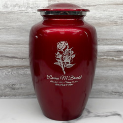 Customer Gallery - Rose Cremation Urn - Ruby Red