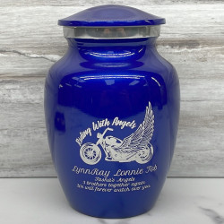 Customer Gallery - Riding with Angels Motorcycle Sharing Urn - Midnight Blue