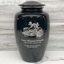 Customer Gallery - Motorcycle II Cremation Urn - Jet Black
