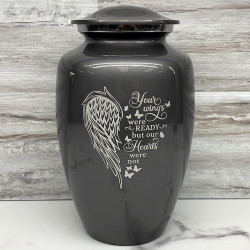 Customer Gallery - Your Wings Were Ready Cremation Urn - Gunmetal Gray