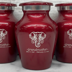 Customer Gallery - Elephant Keepsake Urn - Ruby Red