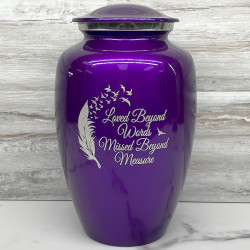 Customer Gallery - Loved Beyond Words Cremation Urn - Purple Luster