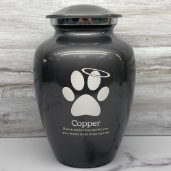 Customer Gallery - Large Angel Paw Pet Cremation Urn - Gunmetal Gray