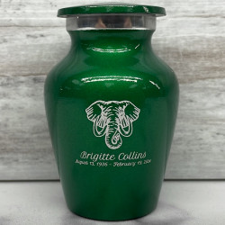 Customer Gallery - Elephant Keepsake Urn - Shamrock Green