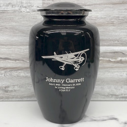 Customer Gallery - Airplane Cremation Urn - Jet Black