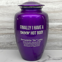 Customer Gallery - Hot Body Cremation Urn - Purple Luster
