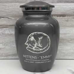 Customer Gallery - Dreaming Kitten Pet Cremation Urn - Gunmetal Gray