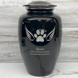Customer Gallery - Extra Large Angel Wings Pet Cremation Urn - Jet Black