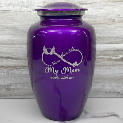 Customer Gallery - My Mom Walks With Me Cremation Urn - Purple Luster