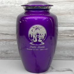 Customer Gallery - Alien UFO Cremation Urn - Purple Luster