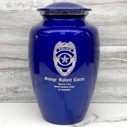 Customer Gallery - Police Cremation Urn - Midnight Blue