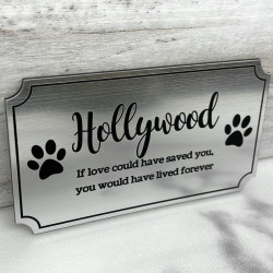 Customer Gallery - DIY Pet Cremation Urn Plate - Brushed Silver - 4" w x 2.25" h