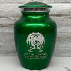 Customer Gallery - Alien UFO Sharing Urn - Shamrock Green
