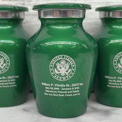 Customer Gallery - Army Keepsake Urn - Shamrock Green