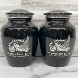 Customer Gallery - Riding with Angels Sharing Urn - Jet Black