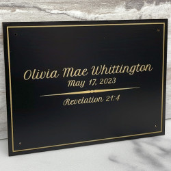 Customer Gallery - DIY Cremation Urn Plate - Black - 5.75" w x 4.25" h