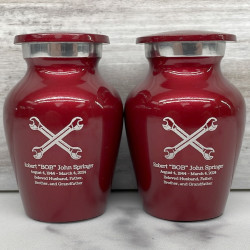 Customer Gallery - Mechanic Wrench Keepsake Urn - Ruby Red