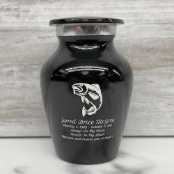 Customer Gallery - Salmon Fishing Keepsake Urn - Jet Black
