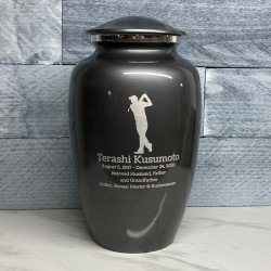 Customer Gallery - Golf Cremation Urn - Gunmetal Gray