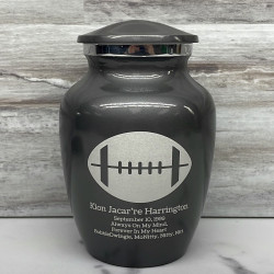 Customer Gallery - Football Sharing Urn - Gunmetal Gray