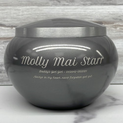 Customer Gallery - Large Odyssey Pet Urn - Gunmetal Gray