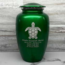 Customer Gallery - Sea Turtle Cremation Urn - Shamrock Green