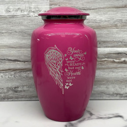 Customer Gallery - Your Wings Were Ready Cremation Urn - Rose Pink