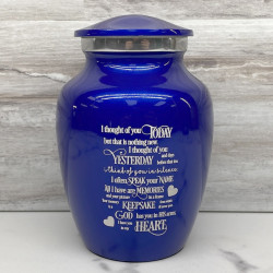 Customer Gallery - I Thought Of You Today Sharing Urn - Midnight Blue