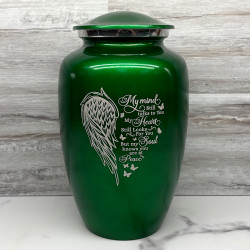 Customer Gallery - At Peace Cremation Urn - Shamrock Green