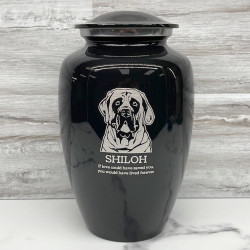 Customer Gallery - Extra Large English Mastiff Pet Cremation Urn - Jet Black