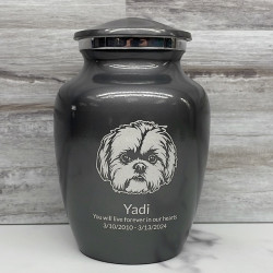 Customer Gallery - Shih Tzu Dog Cremation Urn - Gunmetal Gray