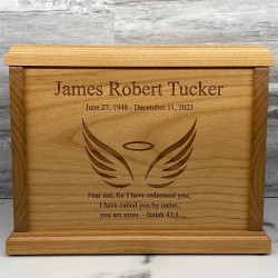 Customer Gallery - Angel Wings Cremation Urn - Signature Alder